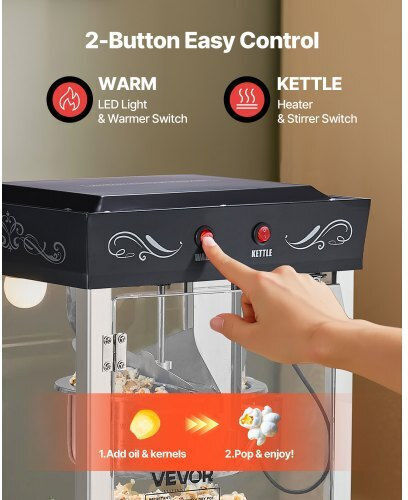 Vevor Commercial Popcorn Machine 800W