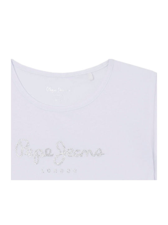 Kinder-T-Shirt Weiß Hana Glitter