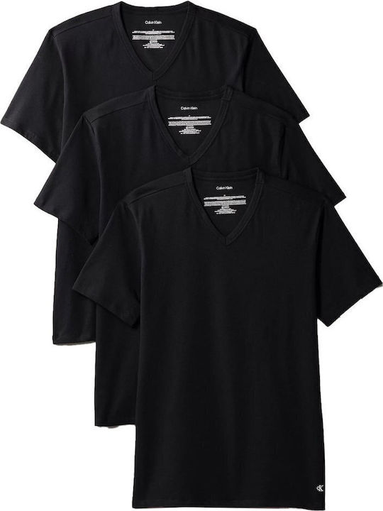 Ανδρικές Φανέλες Κοντομάνικες Black 3Pack