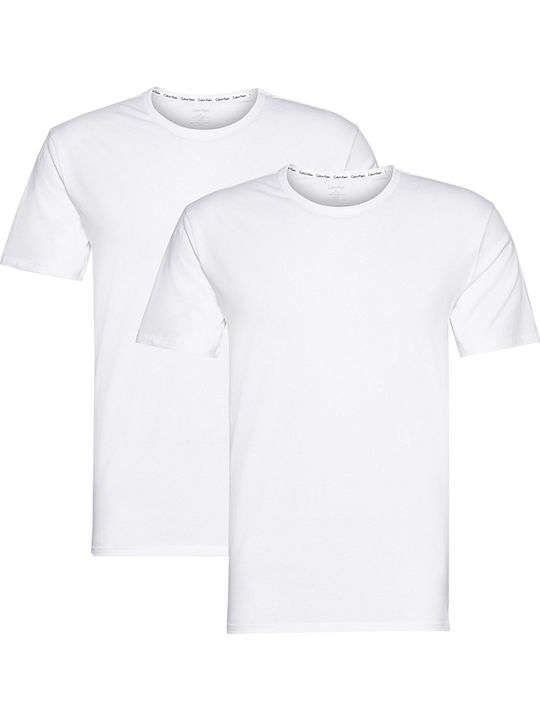 Men's Short Sleeve Undershirts White 2Pack