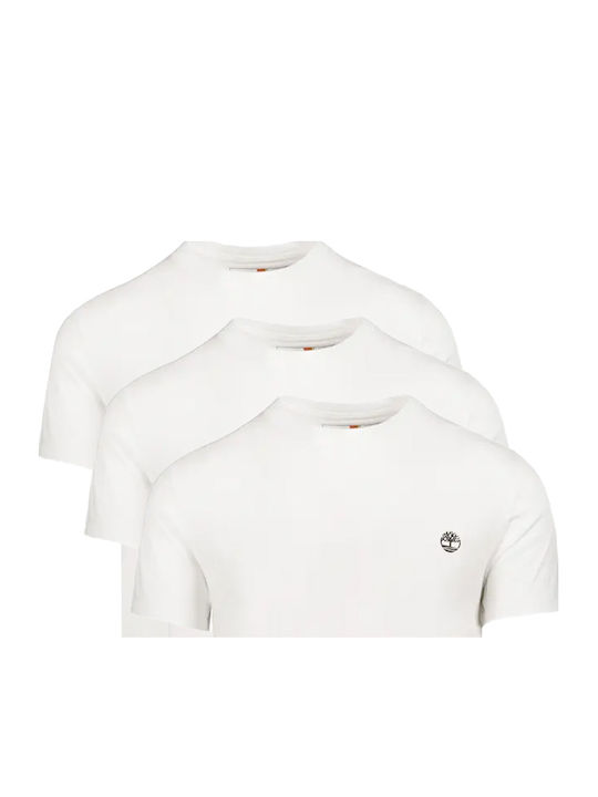 Dunstan River Men's Undershirts Short-sleeved in White Color 3Pack