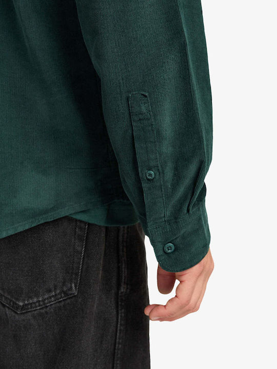 Long-sleeved Corduroy Shirt Hunter Green