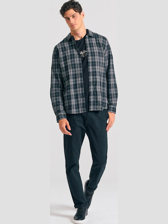 Long-sleeved Flannel Shirt Checked Plaid