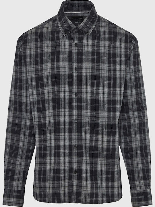Long-sleeved Flannel Shirt Checked Plaid