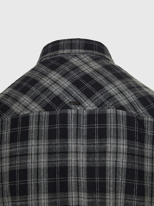 Long-sleeved Flannel Shirt Checked Plaid