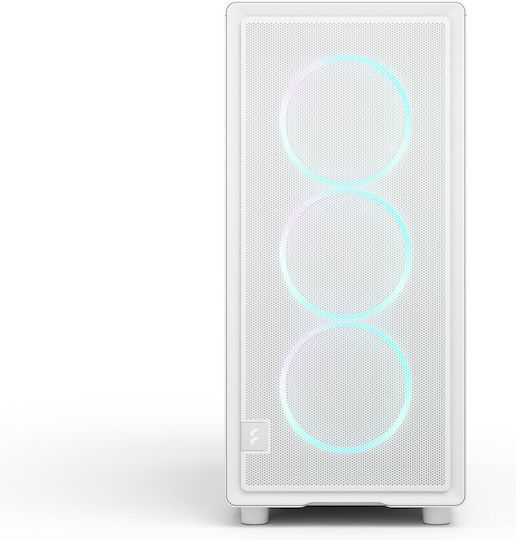 Fractal Design Epoch Gaming Midi Tower Computer Case with Side Window White TG RGB Clear