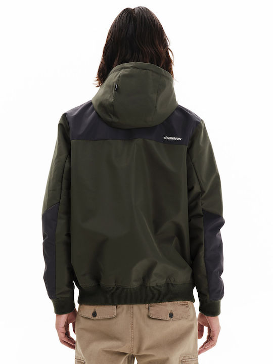 Jacke Bomber Wasserdicht Khaki