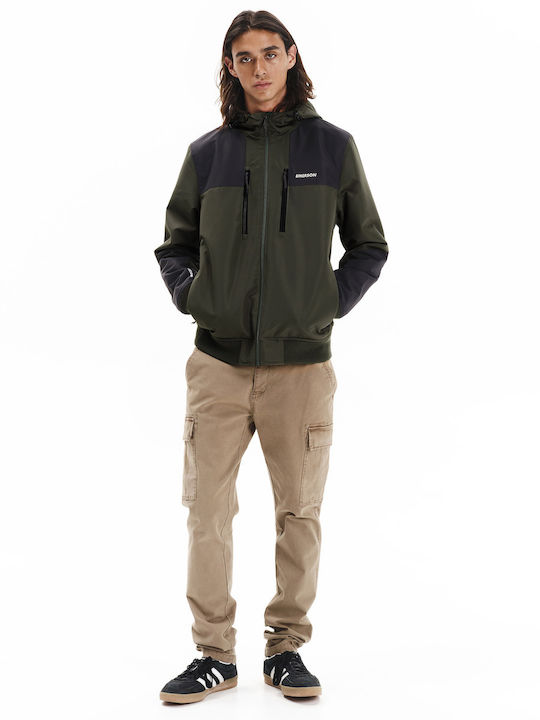 Jacke Bomber Wasserdicht Khaki