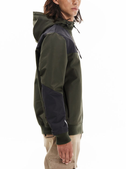 Jacke Bomber Wasserdicht Khaki