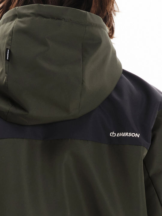 Jacke Bomber Wasserdicht Khaki