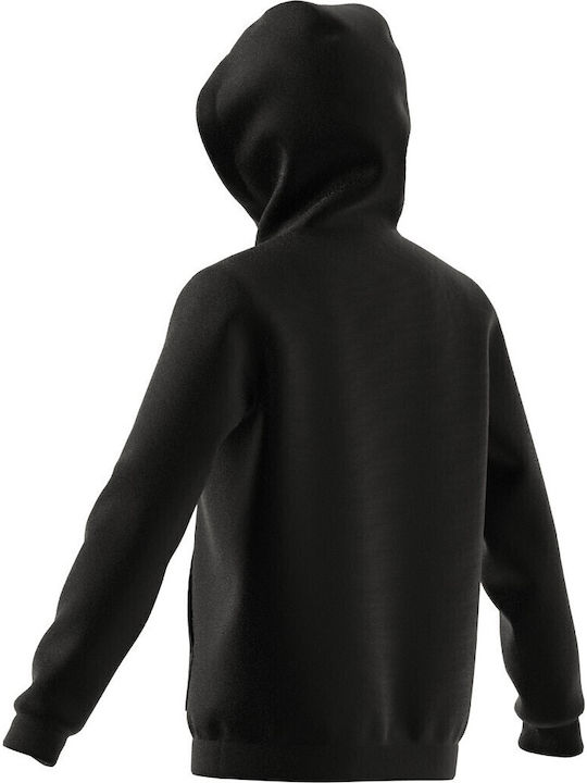Fleece Παιδικό Φούτερ με Κουκούλα και Τσέπες Μαύρο Entrada22