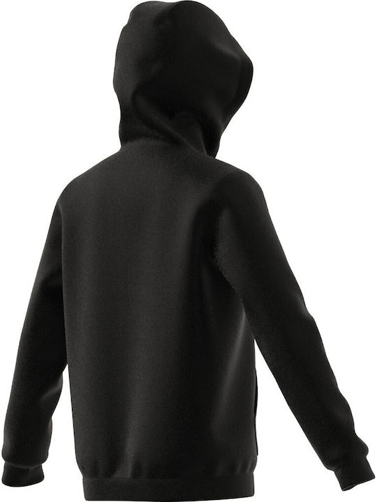Fleece Παιδικό Φούτερ με Κουκούλα και Τσέπες Μαύρο Entrada22