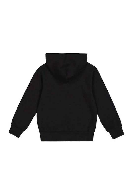 Kids Sweatshirt with Hood and Pockets Black