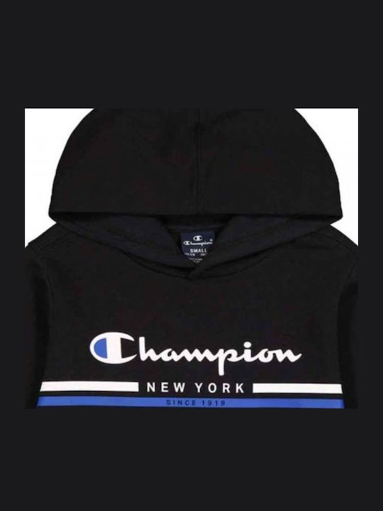 Kids Sweatshirt with Hood and Pockets Black