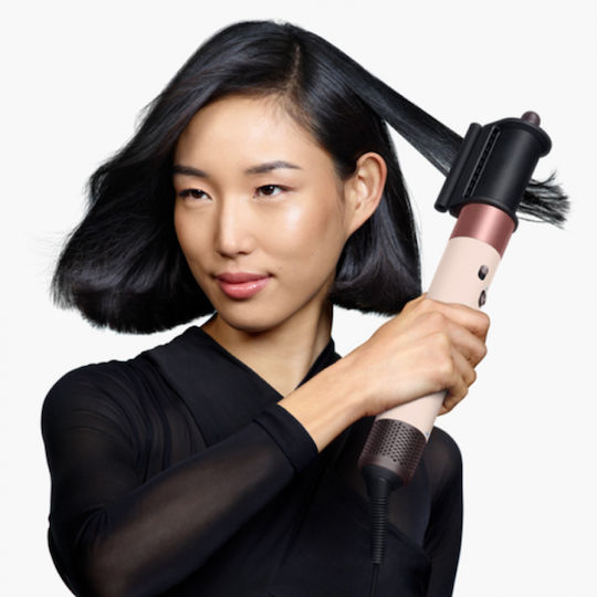 Dyson HS08 Airwrap i.d. Straight + Wavy Electric Hair Brush with Air & Rotating Head for Hair Straightening and Curls 1300W Ceramic Pink/Rose Gold