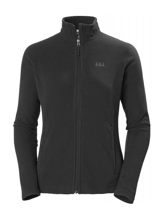 Daybreaker Fleece Women's Cardigan with Zipper Black