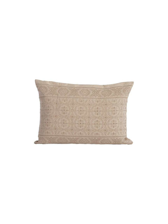 Nef-Nef Homeware Μαξιλάρι Καναπέ Jeneria από 100% Βαμβάκι Beige 40x45εκ.