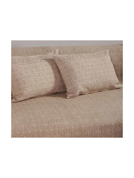 Nef-Nef Homeware Μαξιλάρι Καναπέ Jeneria από 100% Βαμβάκι Beige 40x45εκ.