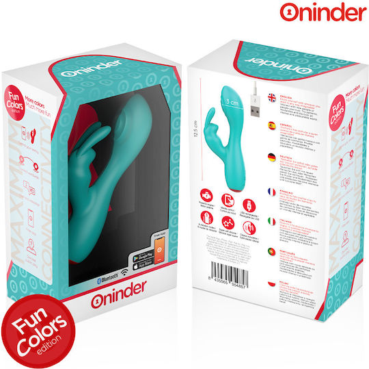 Oninder Cute Mini Δονητής Rabbit με Απομακρυσμένο Έλεγχο 3cm Τιρκουάζ