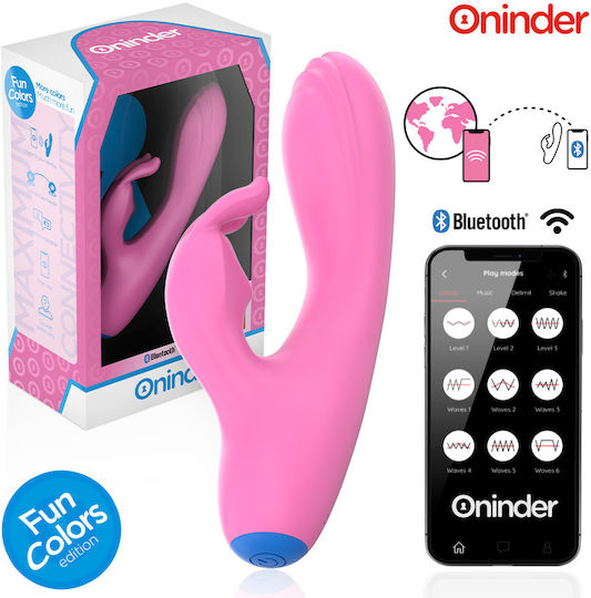 Oninder Cute Vibrator Rabbit with Remote Control 3cm Pink
