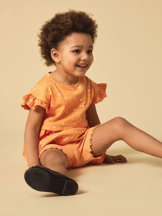 Kinder Leggings Radfahren Kurz Orange