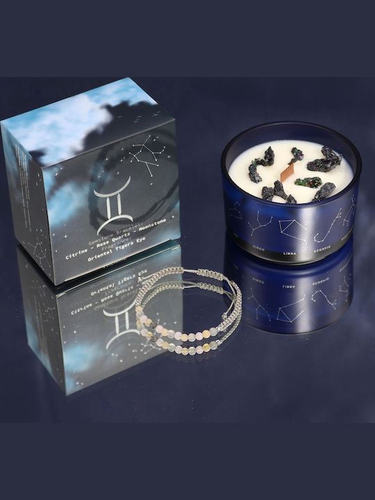 Brățară Zodiac Lumânare Cristal Cu Pietre Prețioase Gemeni Brățară Zodiac Lumânare Cristal Cu Pietre Prețioase Gemeni
