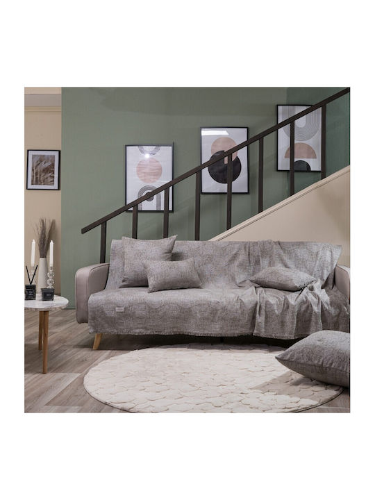 Teoran Midland Viersitzer-Sofa Überwurf Chenille 180x350cm