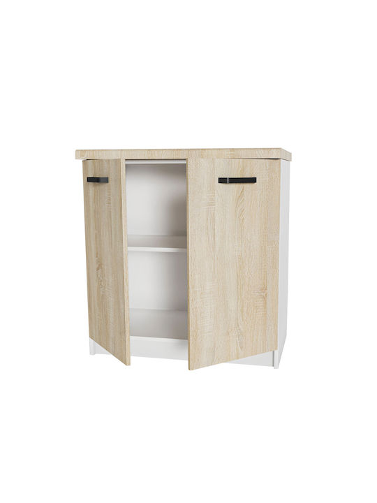 Anita Bodenständiger Küchenschrank mit Arbeitsplatte Sonoma 80x60x82cm