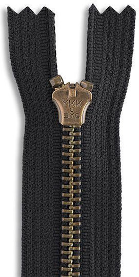 YKK Black Metal Zipper Sewing Supply 23cm
