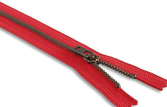 YKK Reißverschluss Rot aus Metall 16cm.