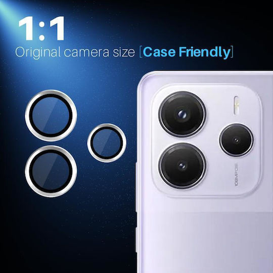 Protecție Cameră Cadru metalic Silver pentru Xiaomi Redmi Note 14 5G