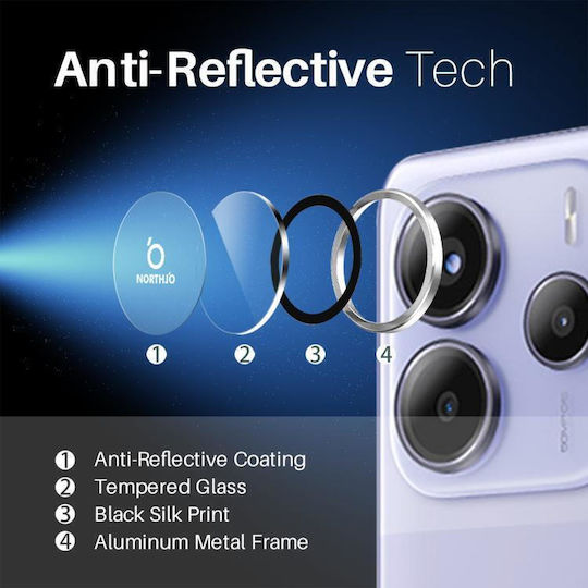 Protecție Cameră Cadru metalic Silver pentru Xiaomi Redmi Note 14 5G
