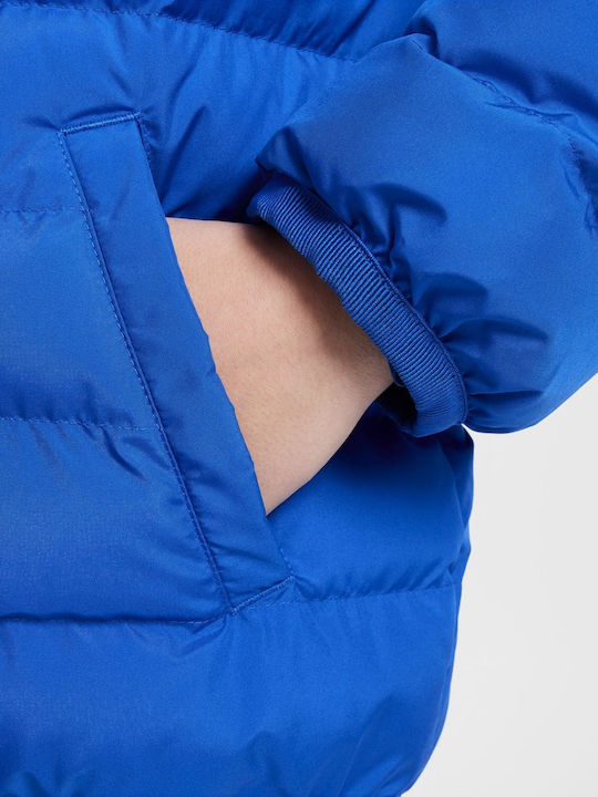 Kids' Sports Jacket with Lining & Hood Blue Sportswear