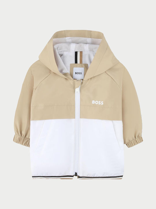 Kinder Freizeitjacke Winddicht mit Kapuze Brown