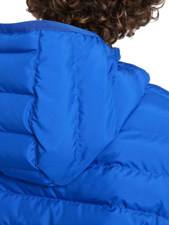 Kids' Sports Jacket with Lining & Hood Blue Sportswear