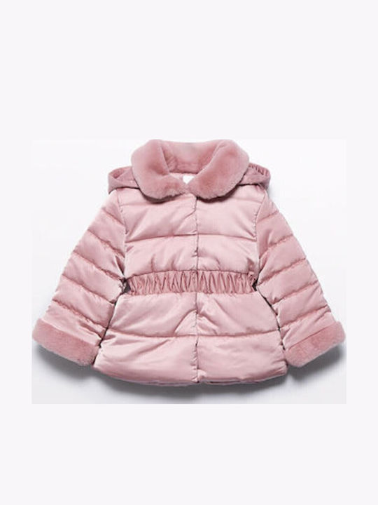 Kids' Fur with Lining & Hood Pink