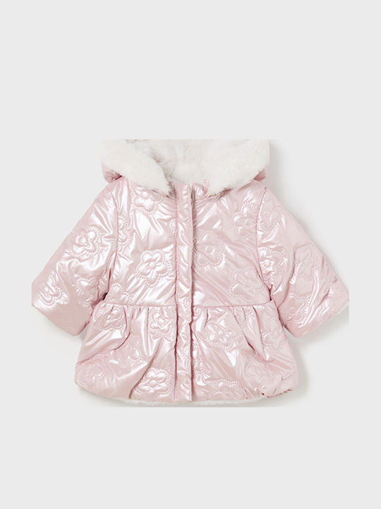 Kinder Freizeitjacke Beidseitig mit Kapuze Baby Pink