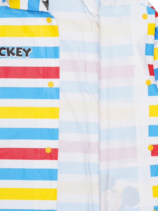 Wasserdicht Kinder Freizeitjacke Lang mit Kapuze Multicolour Mickey Color Lines