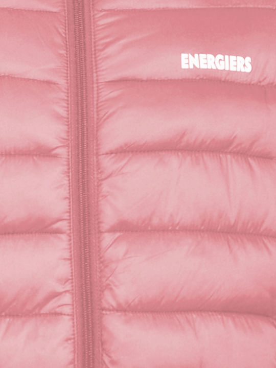 Kids' Quilted Jacket Short with Hood Blue Puffer