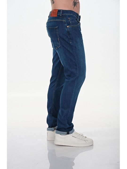 Ανδρικό Παντελόνι Τζιν με Regular Εφαρμογή Denim Blue