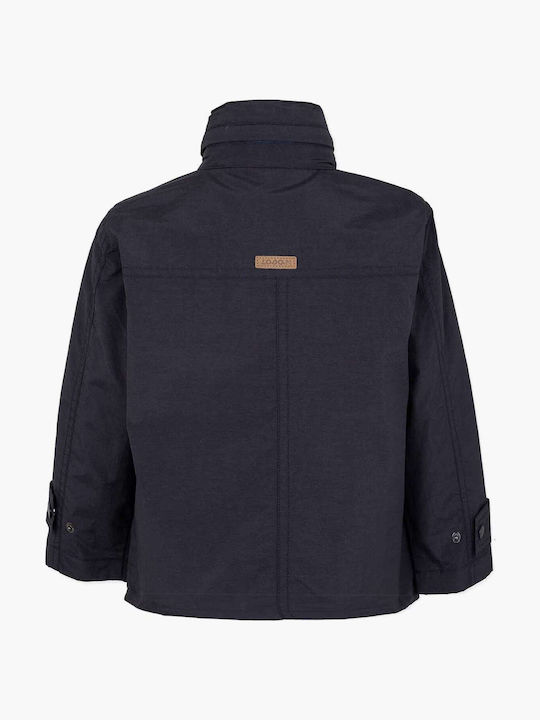 Kids Casual Short Coat Navy Blue