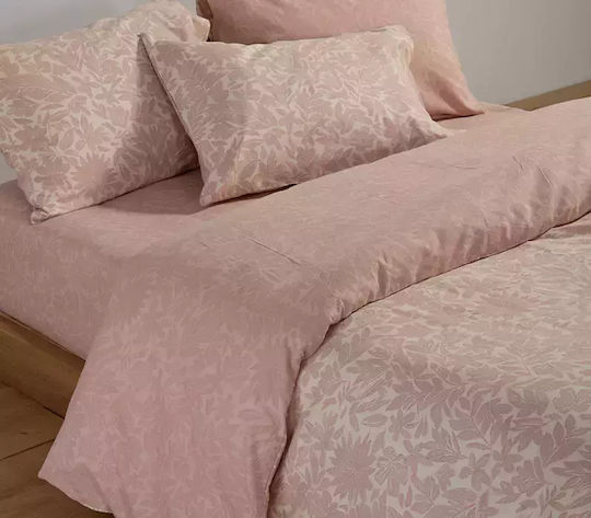 Nef-Nef Homeware Duvet Cover Set Cotton Single with Pillowcase 160x230 Issual Pink