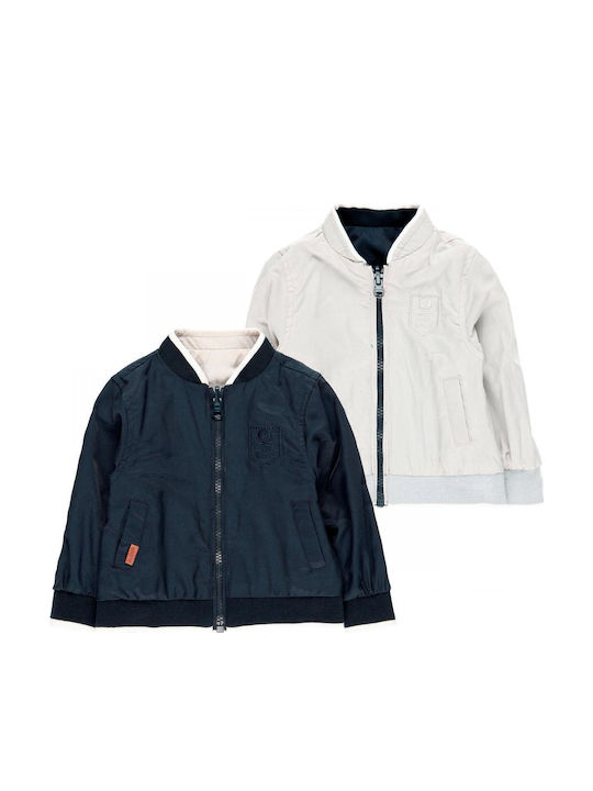Kids Bomber Short Double Sided Navy Blue