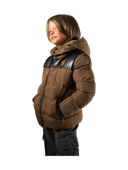 Kids' Casual Jacket with Hood Brown