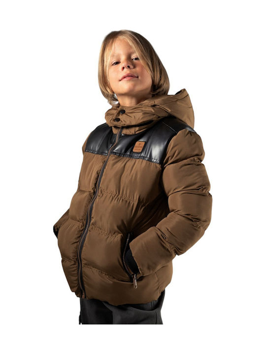 Kids' Casual Jacket with Hood Brown