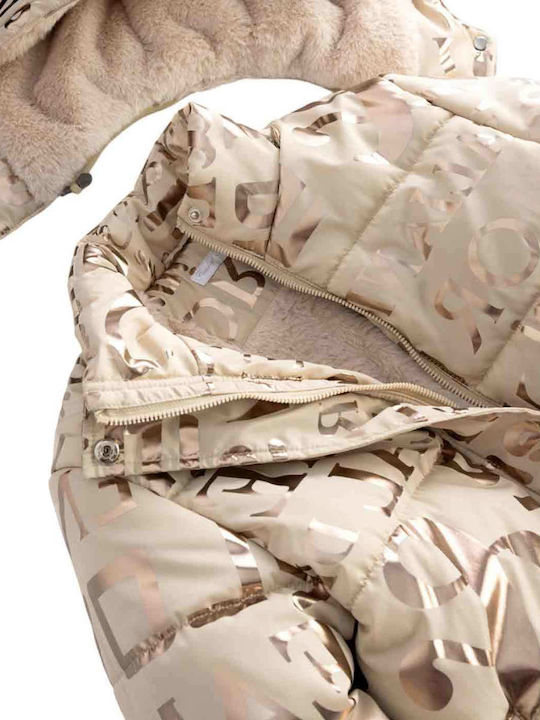 Kids' Casual Jacket with Hood Beige