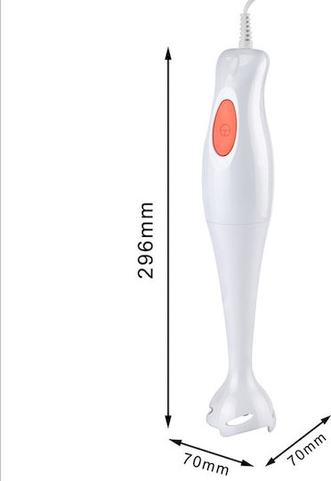 Handmixer mit Kunststoff-Stab 300W Weiß