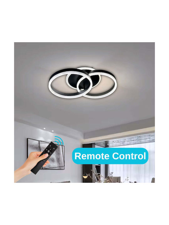Alista Home Plafonieră de Tavan Neagră cu LED Integrat și Telecomandă