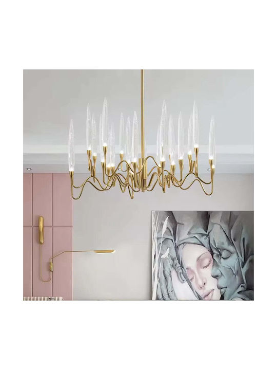 Alista Home Πολυέλαιος με Κρύσταλλα Χρυσός Alista Home Πολυέλαιος με Κρύσταλλα Χρυσός