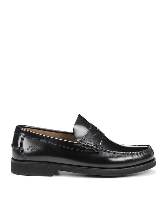 Δερμάτινα Ανδρικά Loafers σε Μαύρο Χρώμα